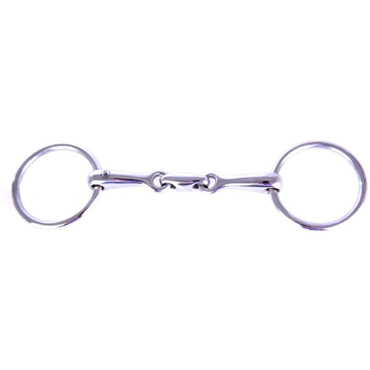 BR Mors de Filet Poney Massif 14mm Double Brisure RVS