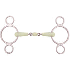 BR Mors de Filet Caoutchouc Apple Mouth 3 Anneaux 18mm RVS