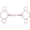 BR Mors de Filet Caoutchouc 3 Anneaux Massif 18mm Acier inoxydable