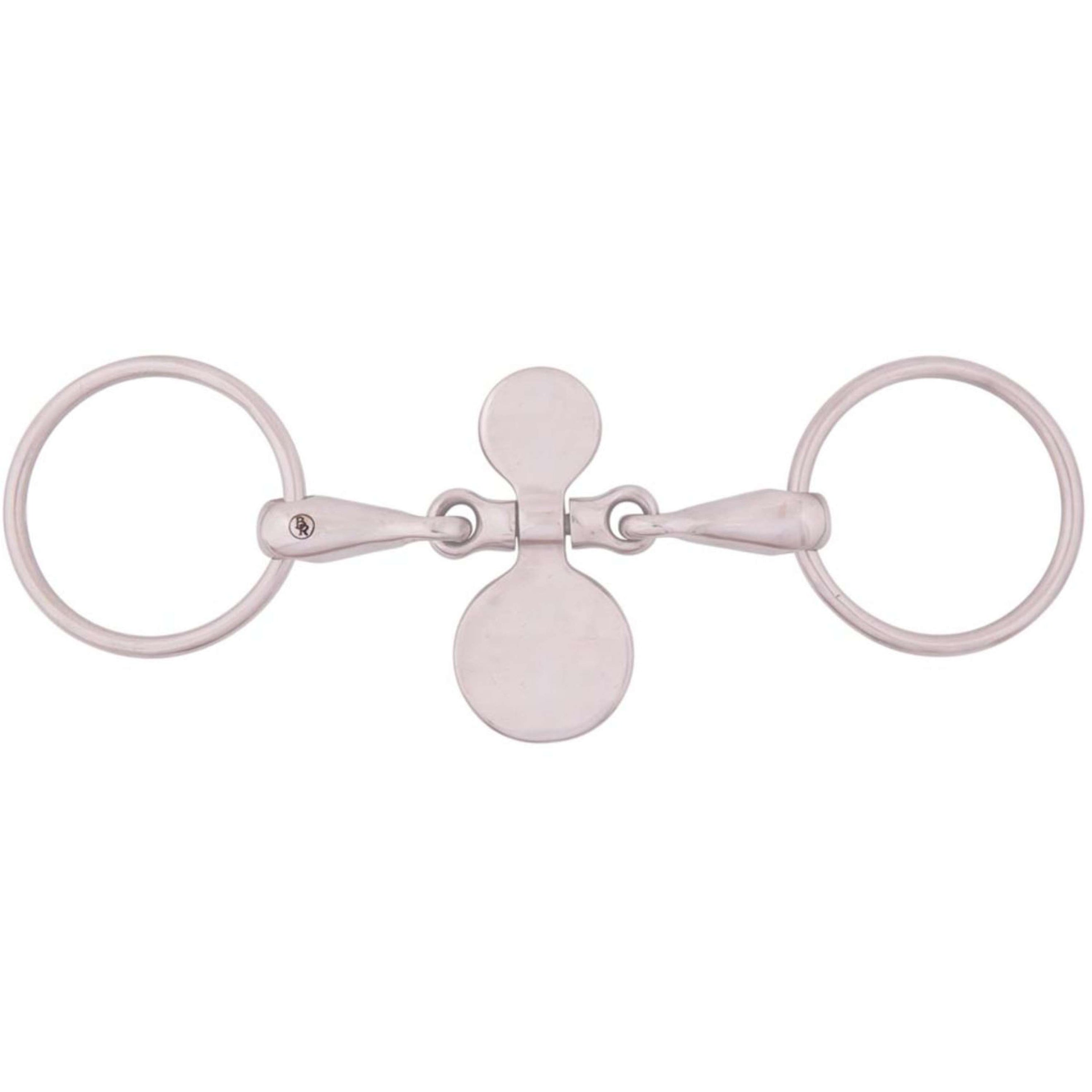 BR Mors Fermé Cuillère Massif 18mm Double Brisure RVS BR Mors Fermé Cuillère Massif 18mm Double Brisure RVS