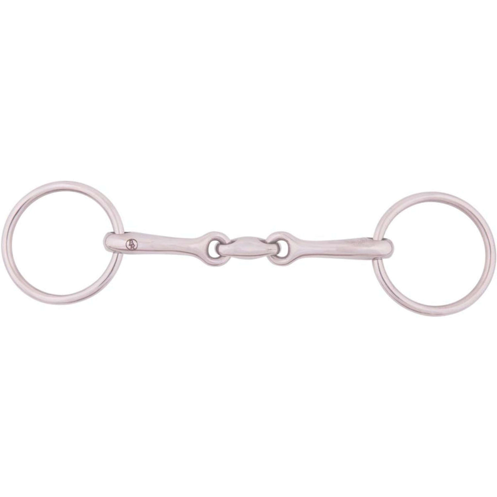 BR Mors de Filet Massif 13mm Double Brisure Acier Inoxydable