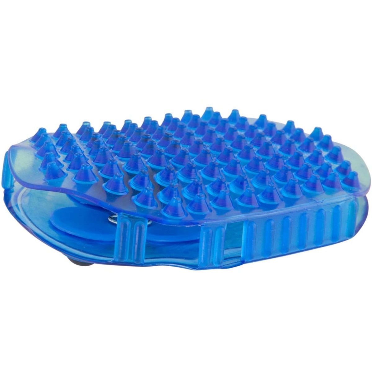 Premiere Brosse de Massage Acier Inoxydable Rouleaux Bleu