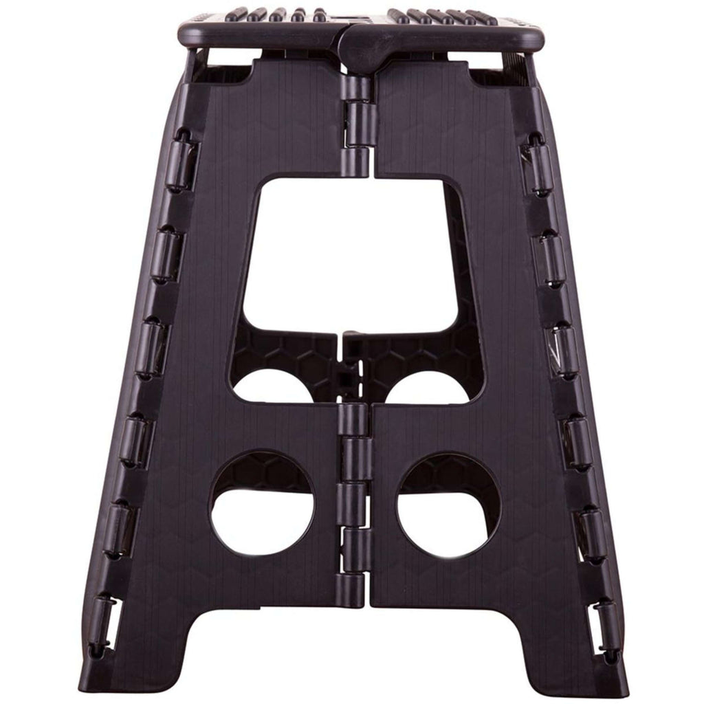 BR Tabouret/Marche-Pied Plastique Dépliable Noir