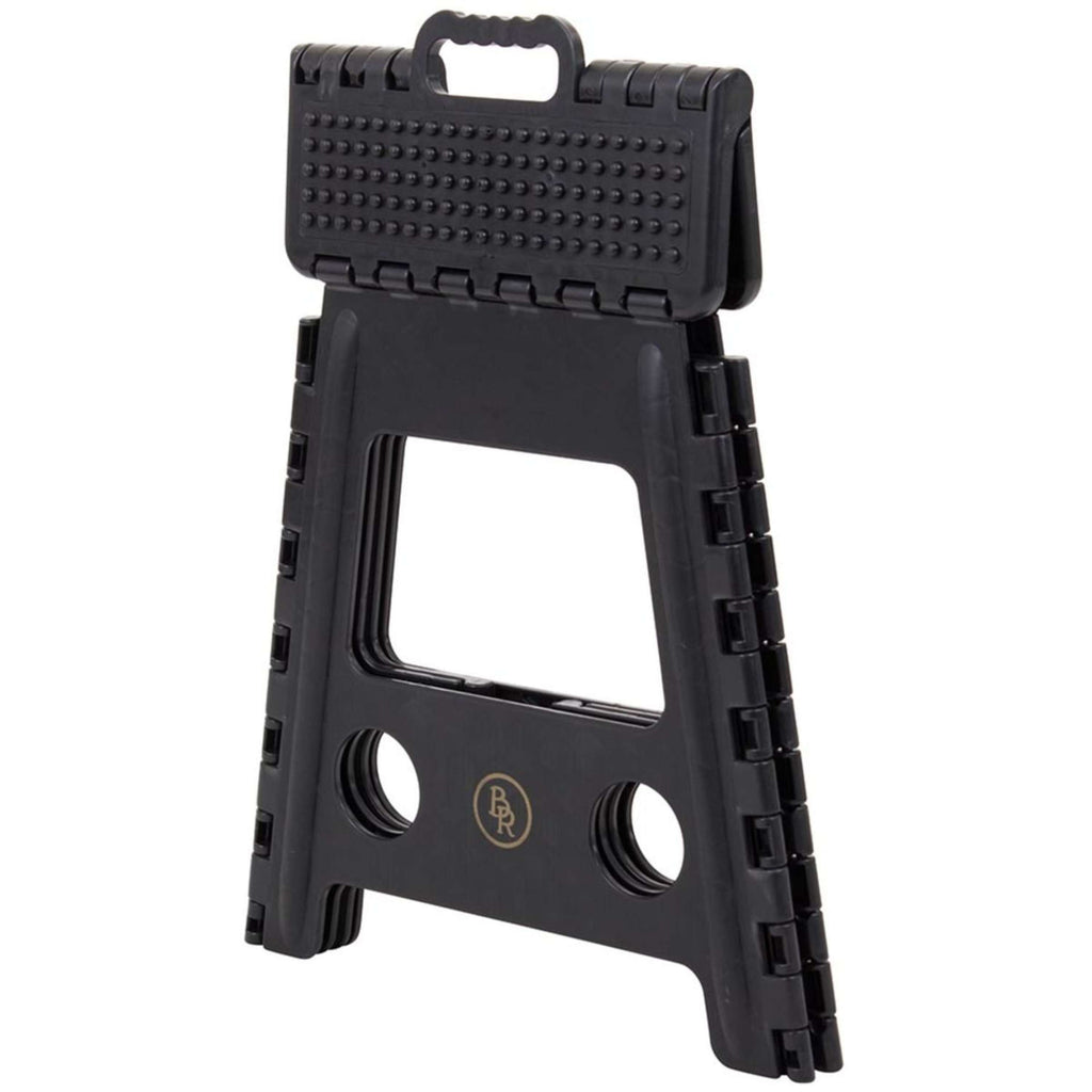 BR Tabouret/Marche-Pied Plastique Dépliable Noir