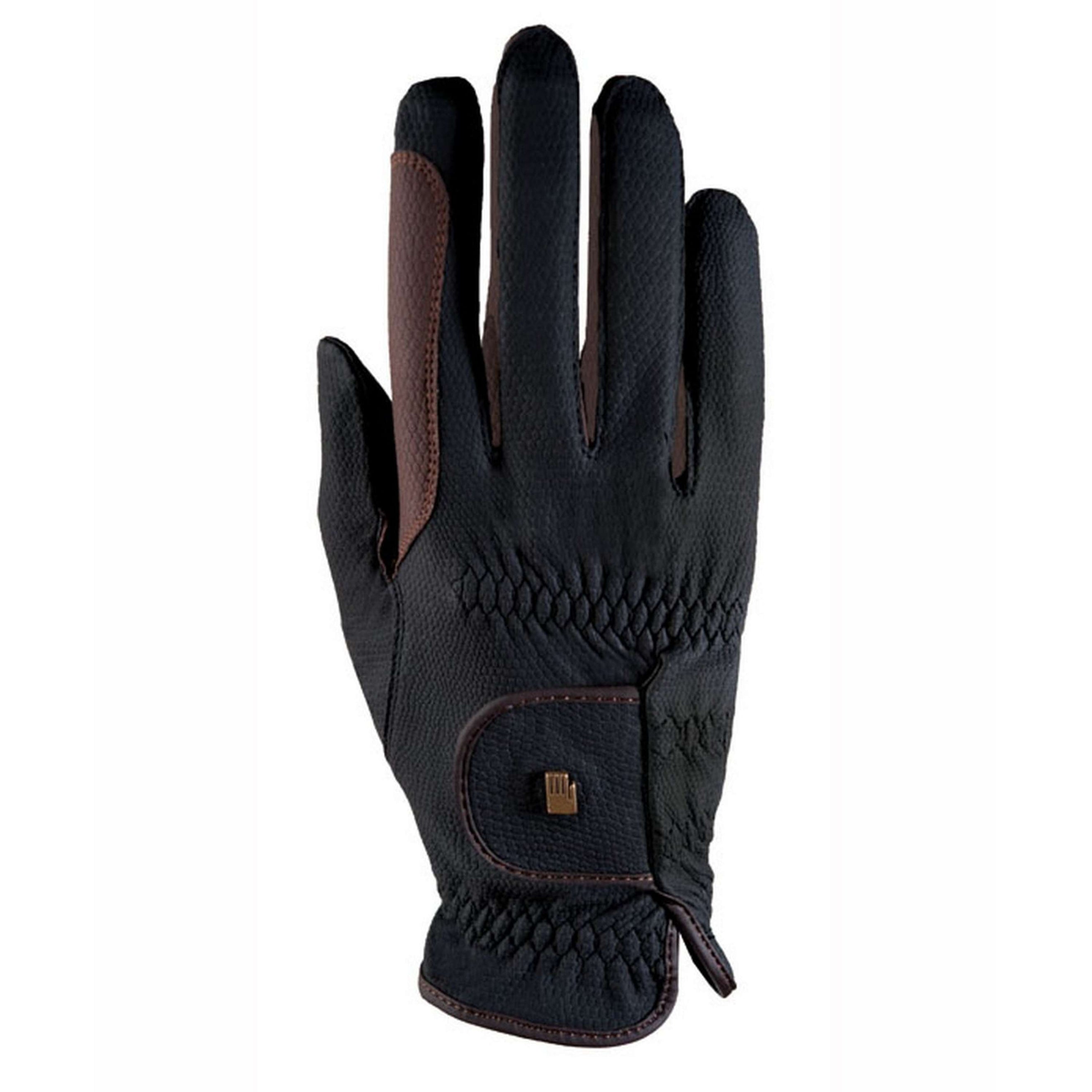 Roeckl Gants Malta Roeck-Grip Bicolor Noir/Mocca