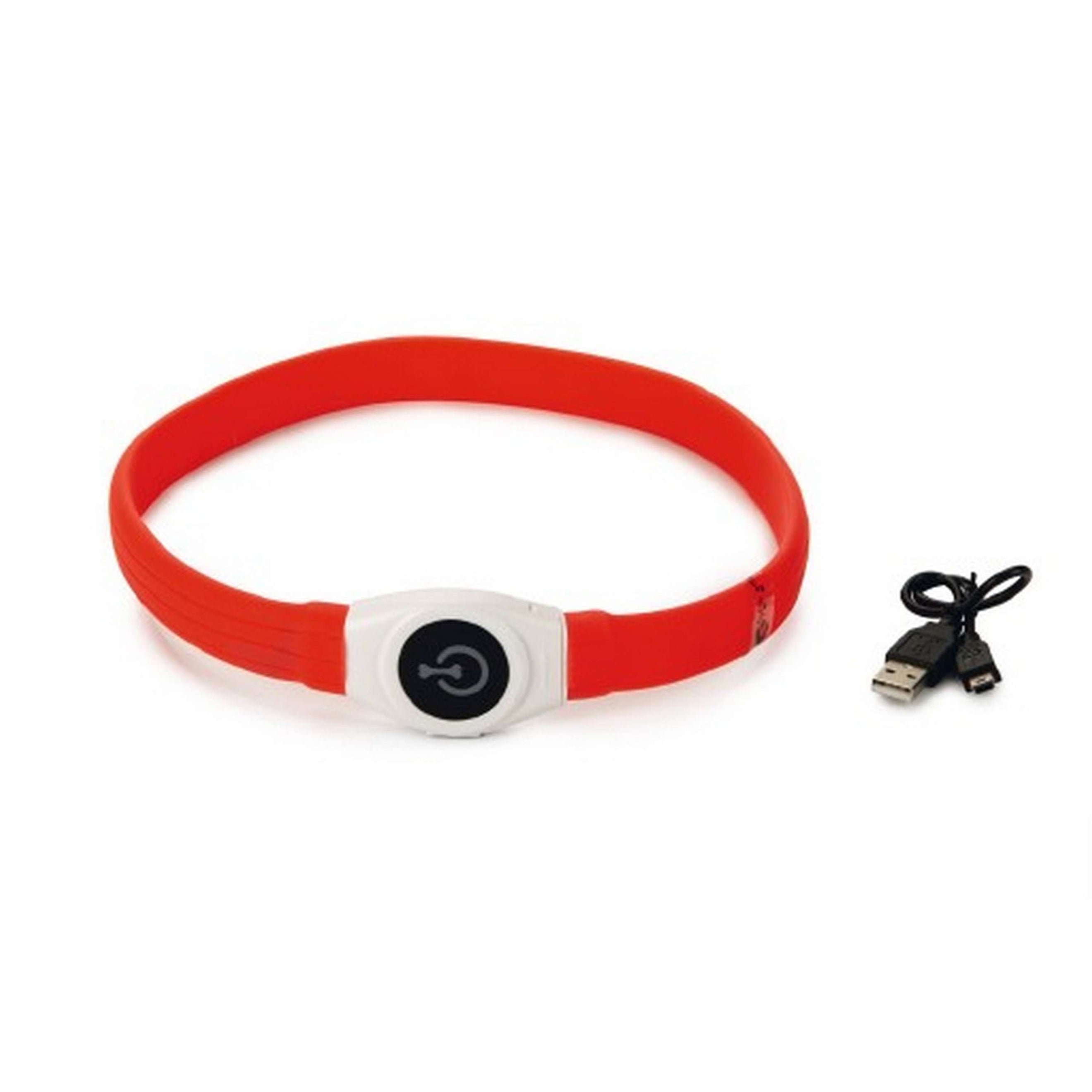 Beeztees Collier pour Chien Safety Gear Glowy Rouge