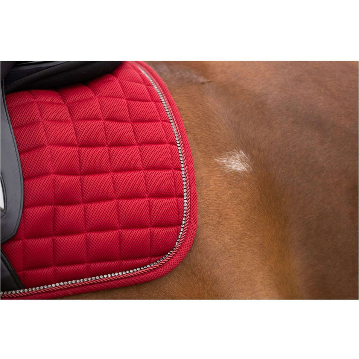 BR Tapis de Selle Ace Flow Dressage Tibétain rouge