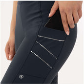 BR Pantalon d'Équitation Elisabeth Silicone Fond de Peau Blueberry