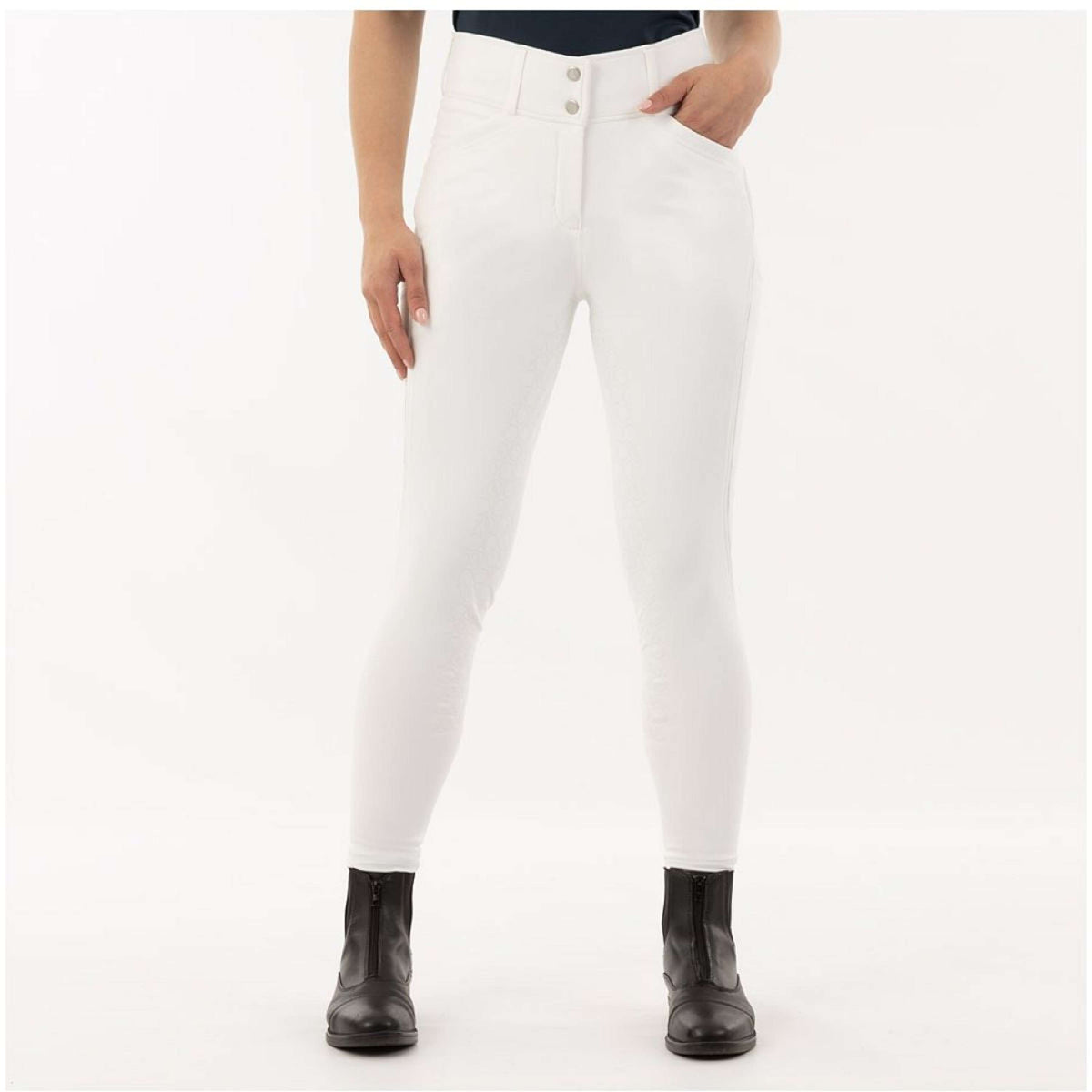 BR Pantalon d'Équitation Ember Silicone Fond de Peau Snow White