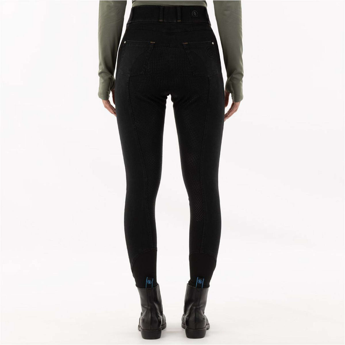 BR Legging d'Équitation Florence Full Grip Noir Denim