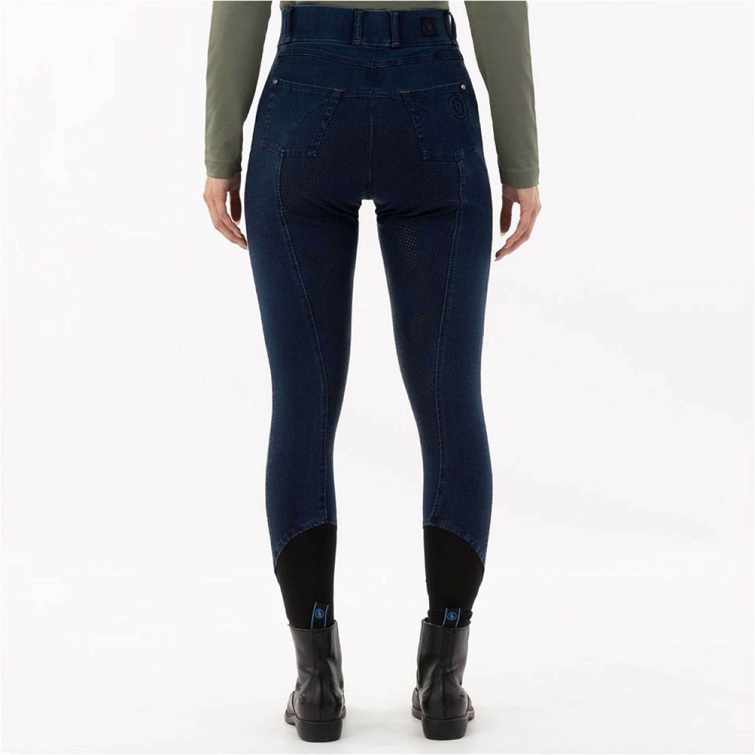 BR Rijbroek Pantalon d'Équitation Florence Full Grip Bleu Denim