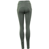 Premiere Legging d'Équitation Bouvardia Silicone Fond de Peau Vert profond