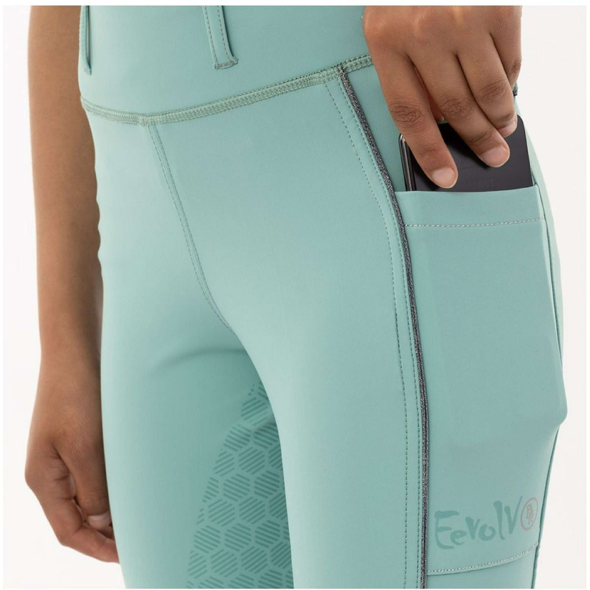 BR Pantalon d'Équitation Eevolv Elke Silicone Fond de Peau Kids Canton