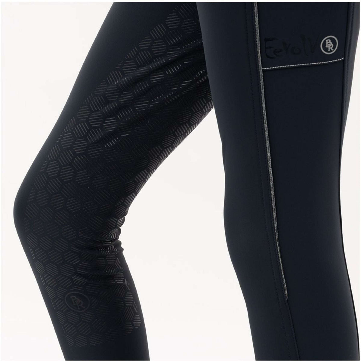 BR Pantalon d'Équitation Eevolv Elke Silicone Fond de Peau Kids Blueberry