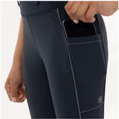 BR Pantalon d'Équitation Eevolv Elke Silicone Fond de Peau Kids Blueberry