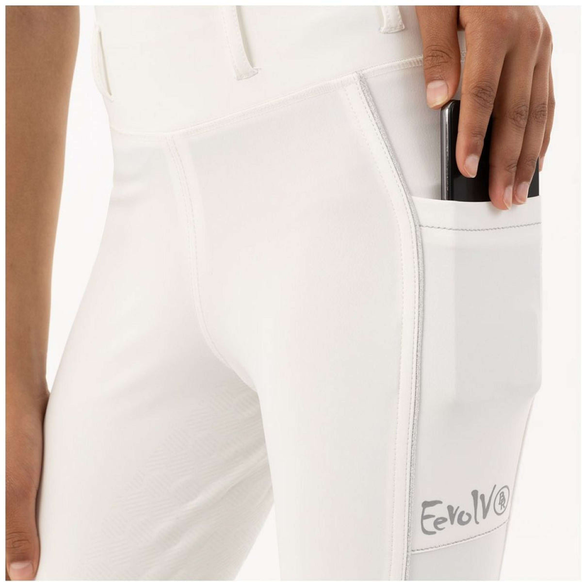 BR Pantalon d'Équitation Eevolv Elke Silicone Fond de Peau Kids Snow White