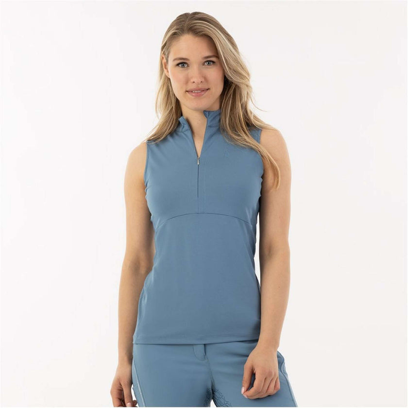 BR Chemise Edith Half-Zip Sans Manche Captain's Blue