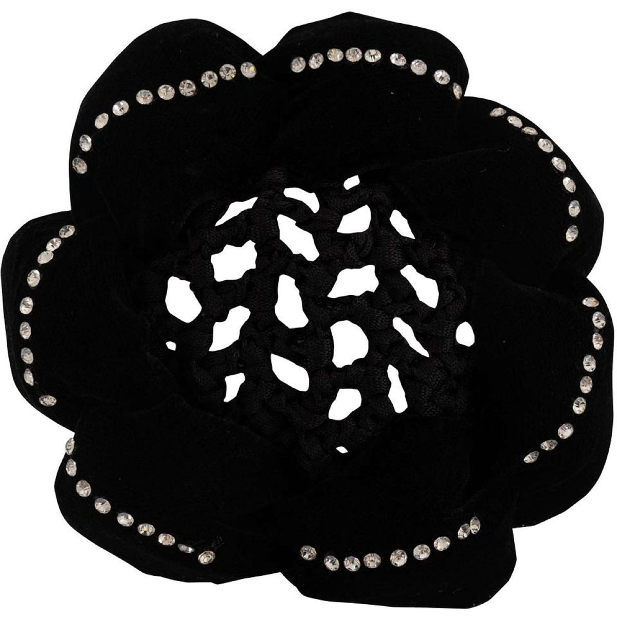 BR Scrunchie Magnolia avec Filet pour Chignon Noir