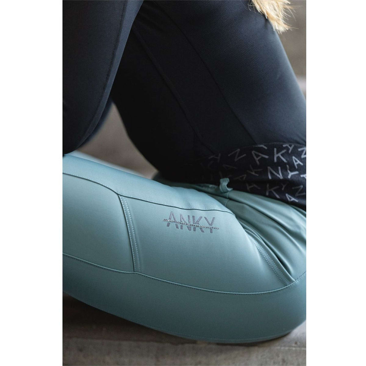 ANKY Rijlegging Legging d'Équitation Vibrance XR242104 Full Grip Silver Pine