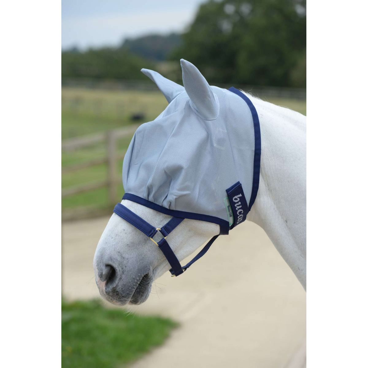 Bucas Buzz-Off Fly Mask Bleu