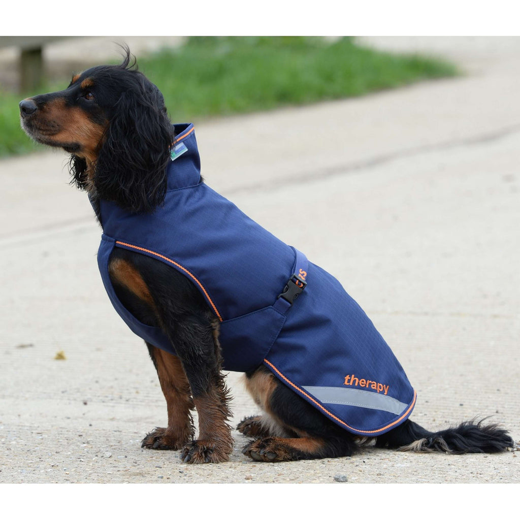 Bucas Therapy Dog Rug 150g Bleu Marine/Orange