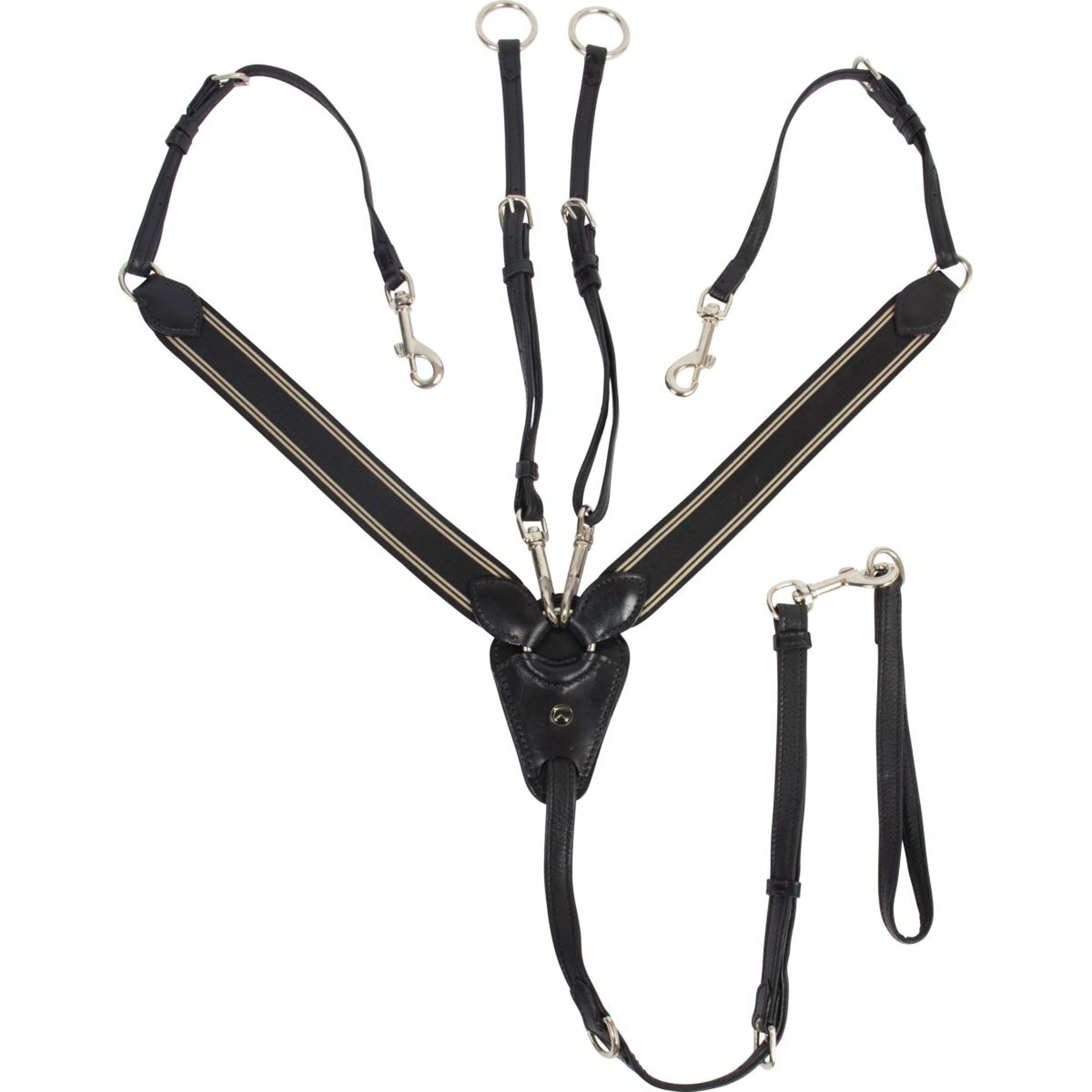 Catago Collier de Chasse avec Martingale Noir Catago Collier de Chasse avec Martingale Noir