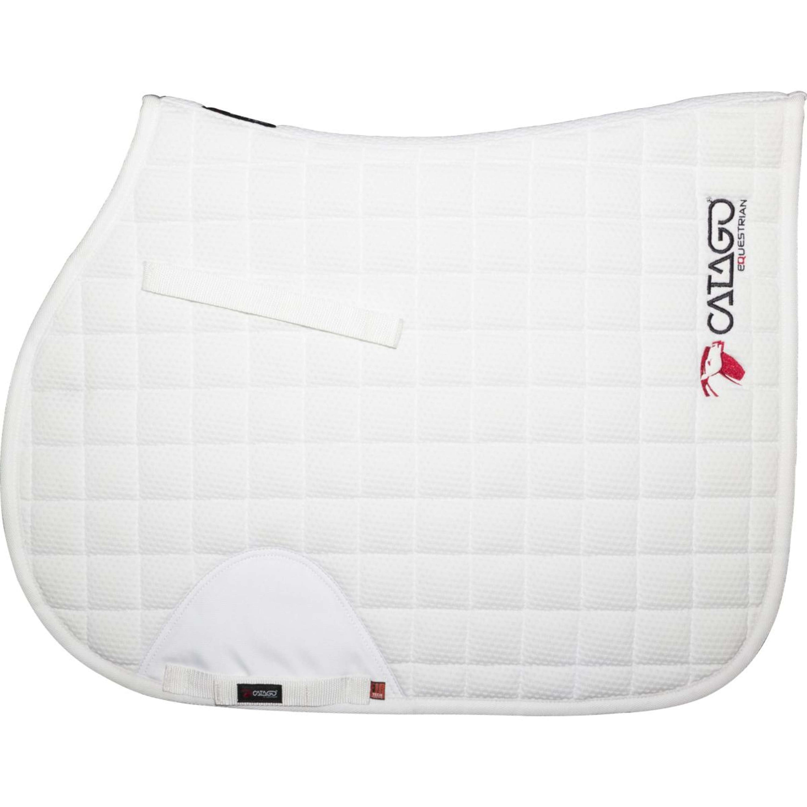 Catago Saddlepad FIR-Tech Embroidered General Purpose Blanc/Noir