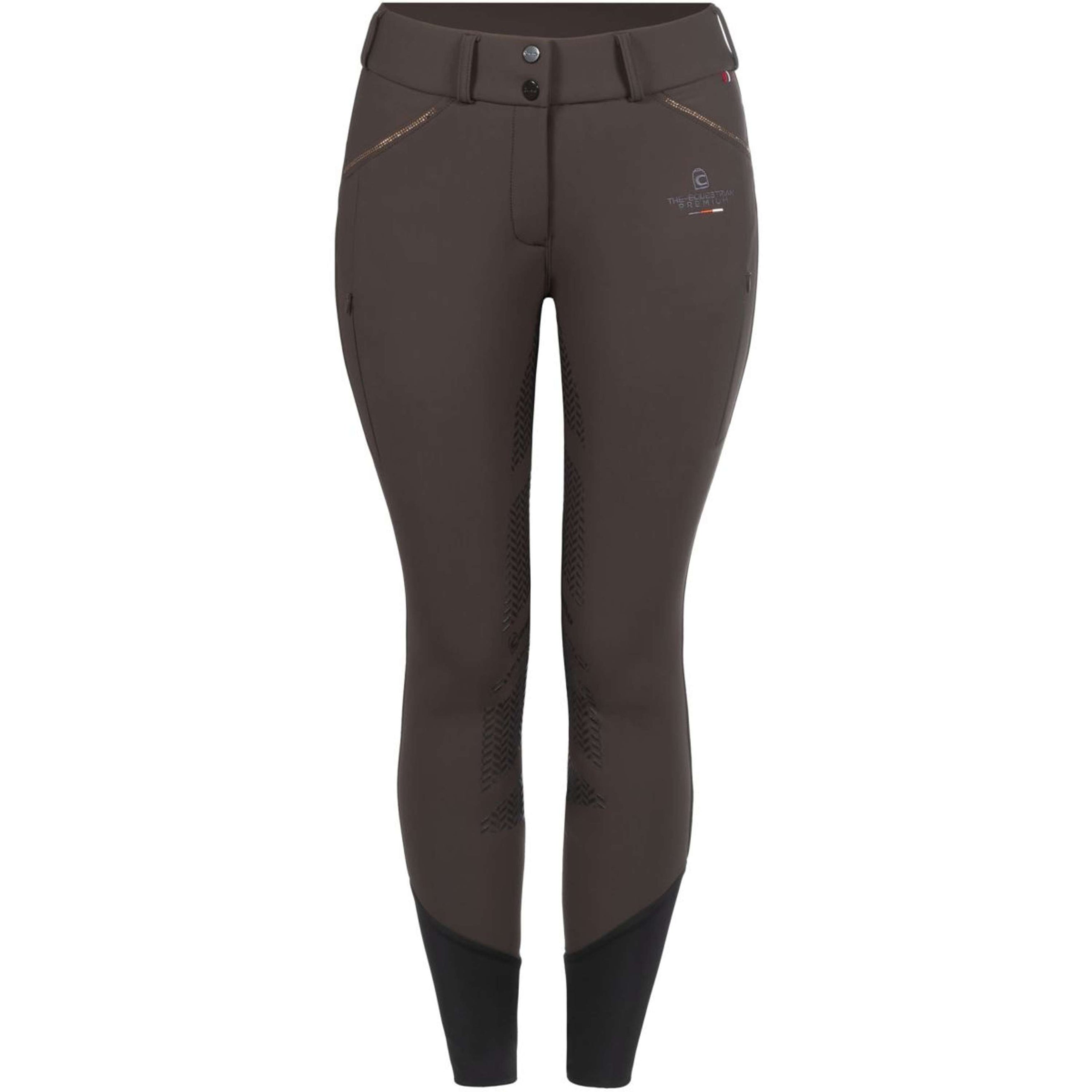 Cavallo Pantalon d'Équitation Cavalcalsi Full Grip Espresso