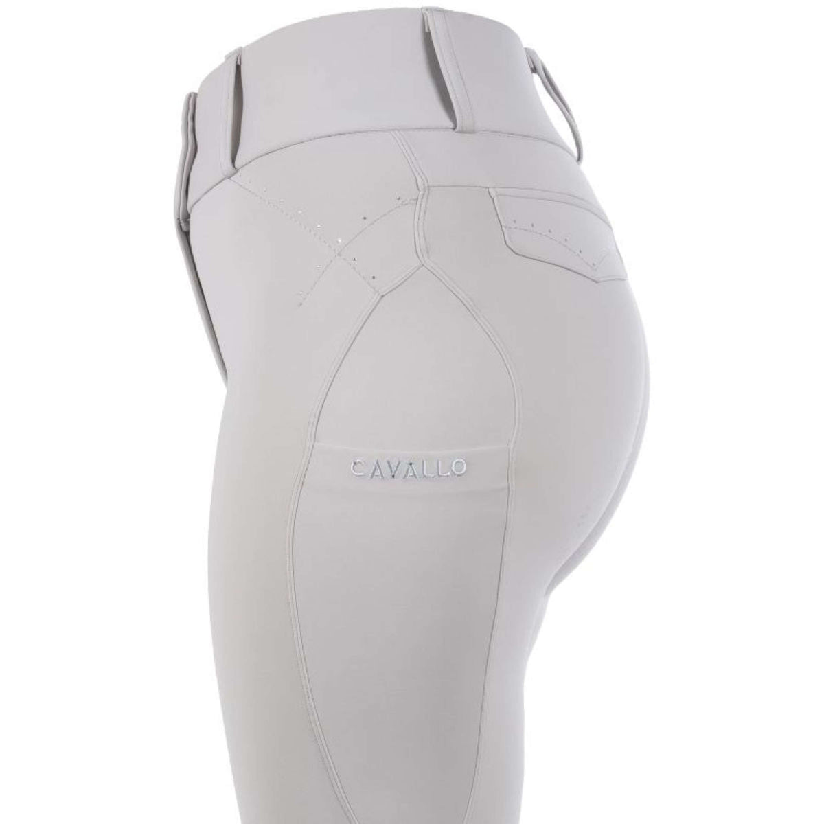 Cavallo Pantalon d'Équitation CavalCandera Grip Mobile Full Grip Gris Perle