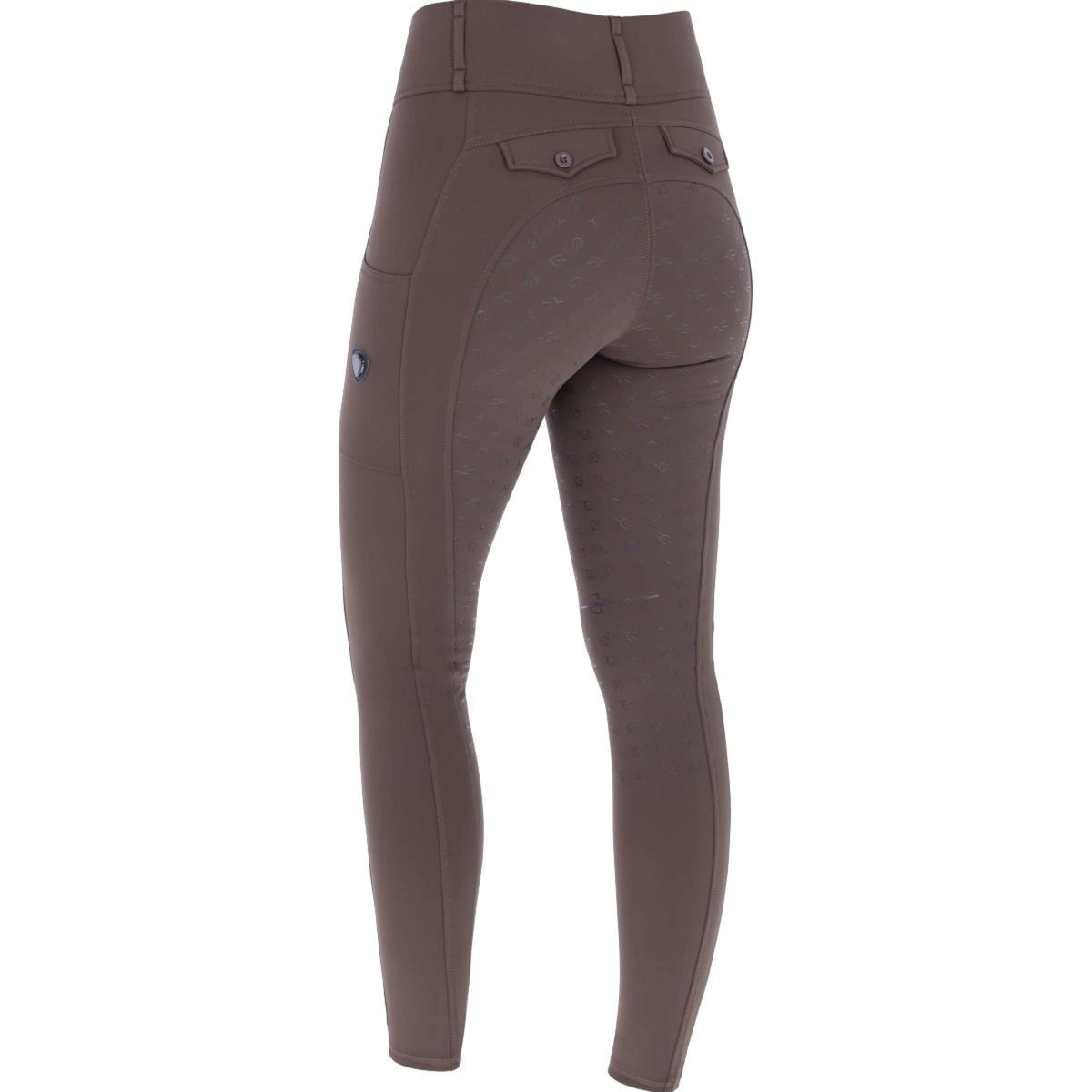 Covalliero Legging d'Équitation AW24 Full Grip Café-Marron