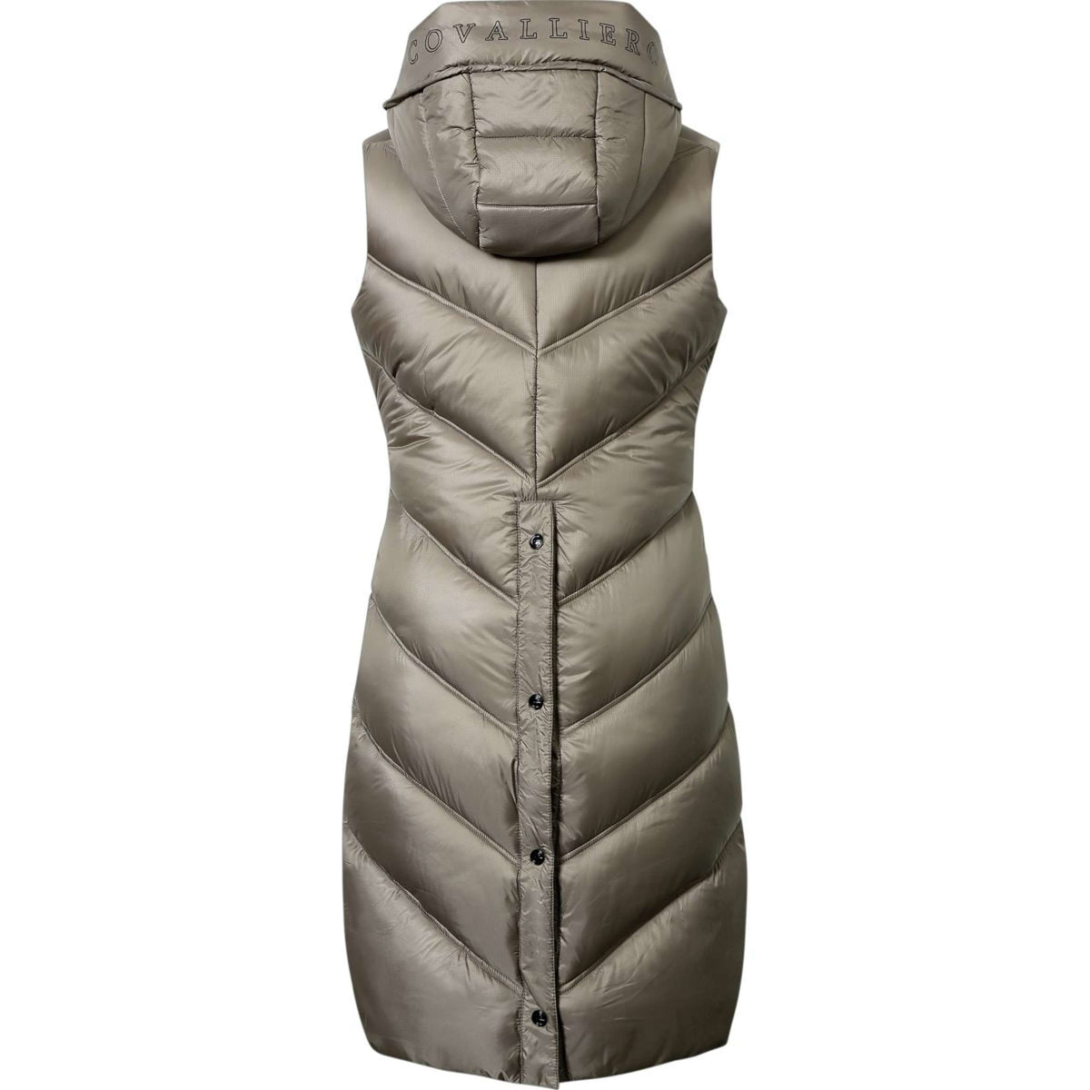 Covalliero Gilet Sans Manches AW24 Long Taupe