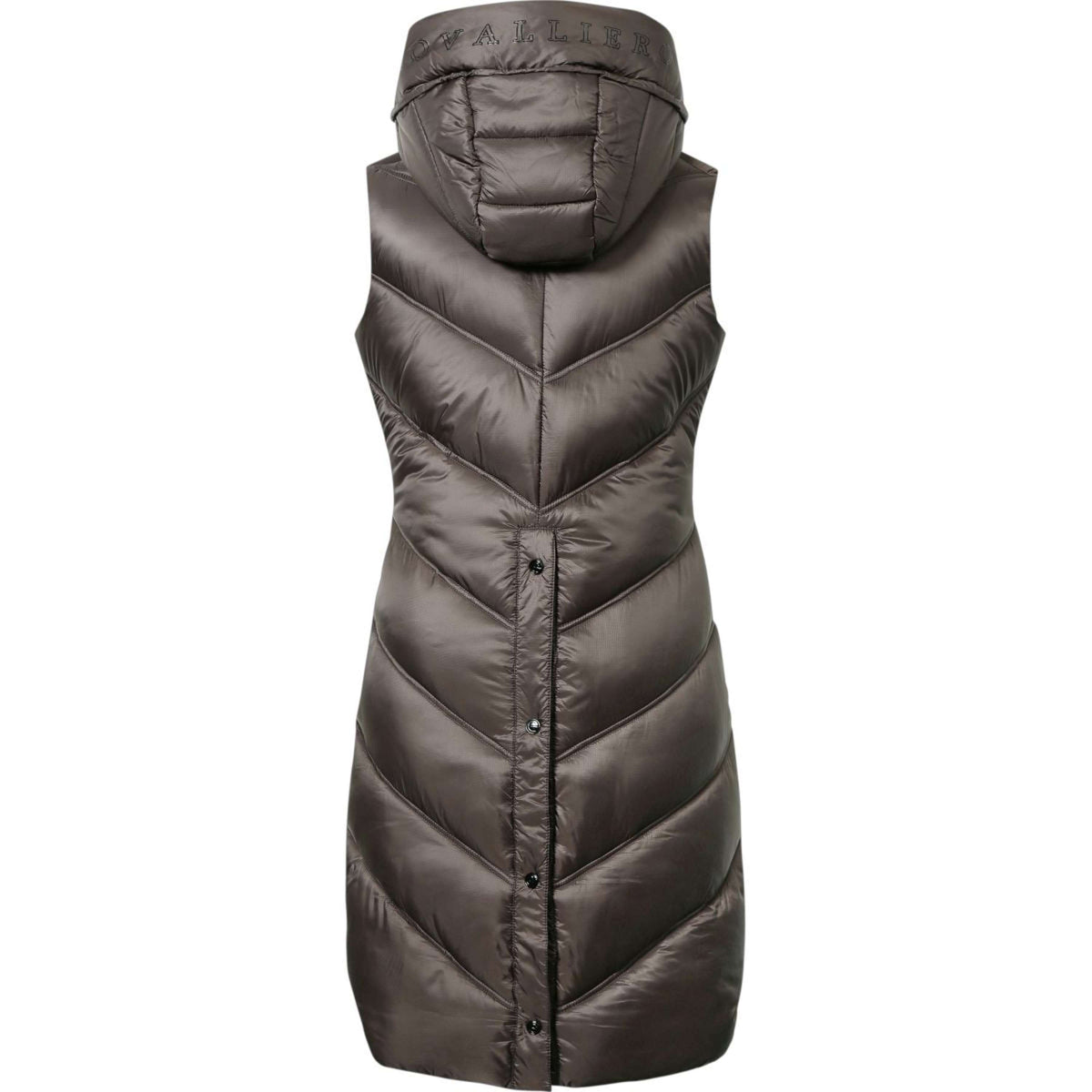 Covalliero Gilet Sans Manches AW24 Long Café-Marron