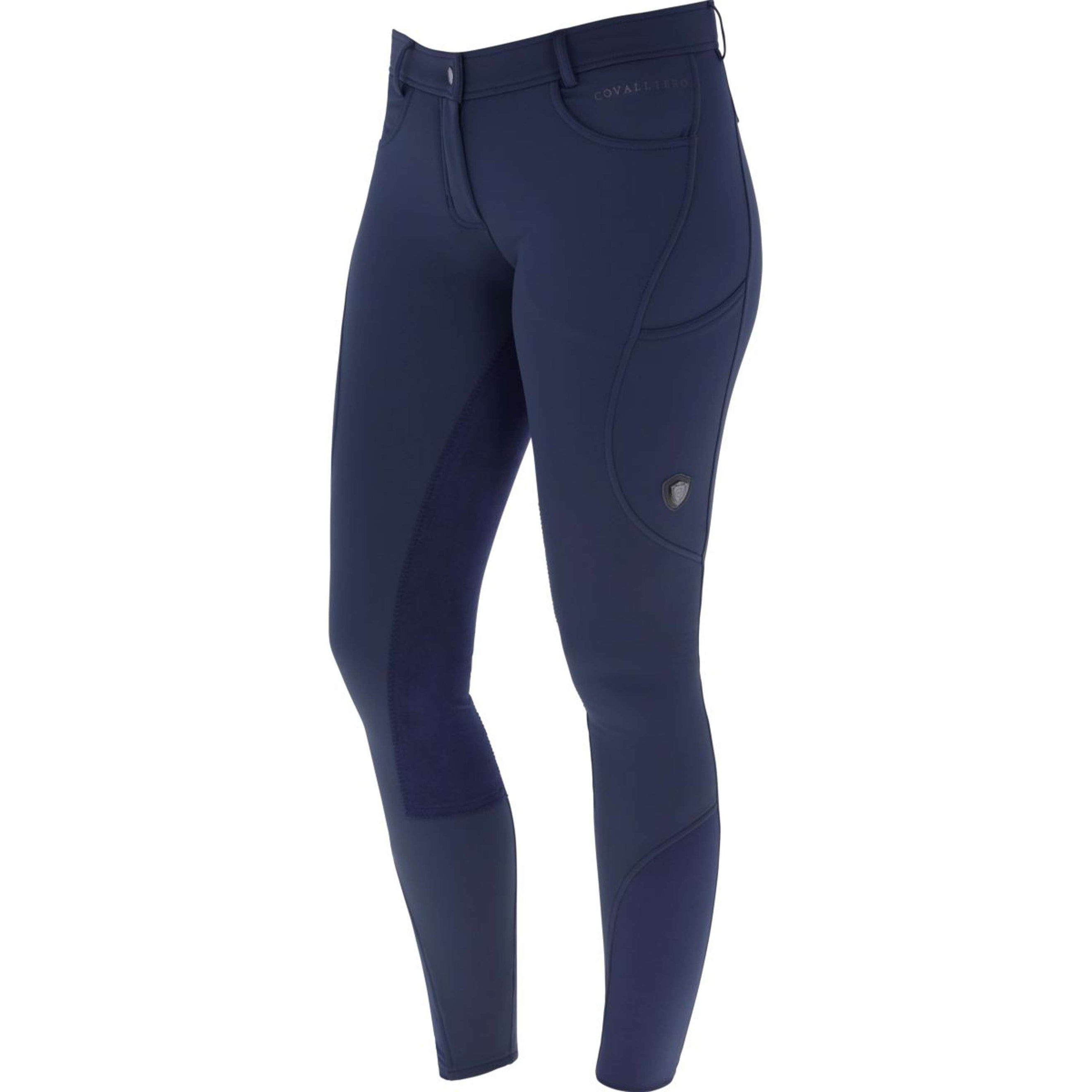 Covalliero Pantalon d'Équitation AW24 Full Grip Marin foncé