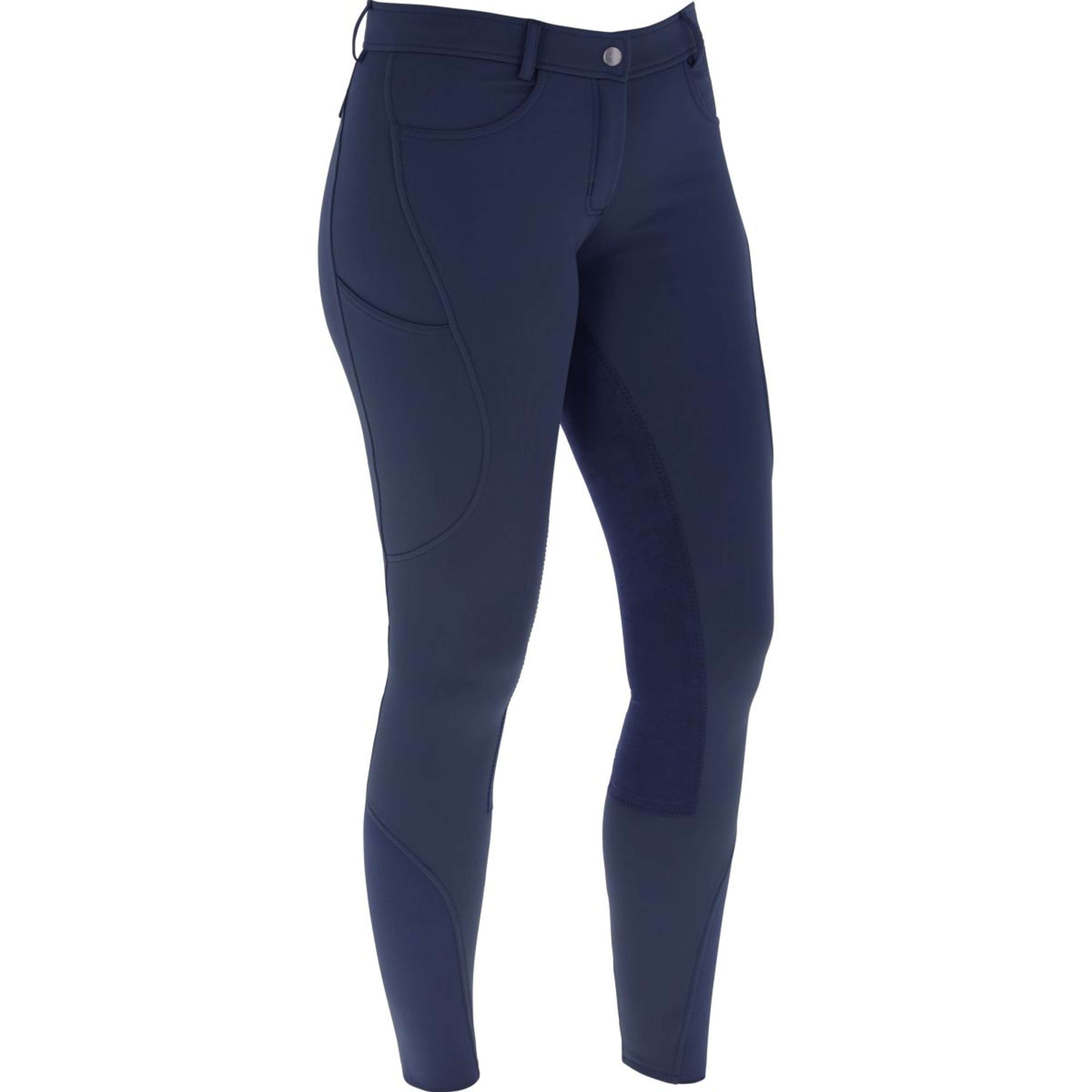 Covalliero Pantalon d'Équitation AW24 Full Grip Marin foncé