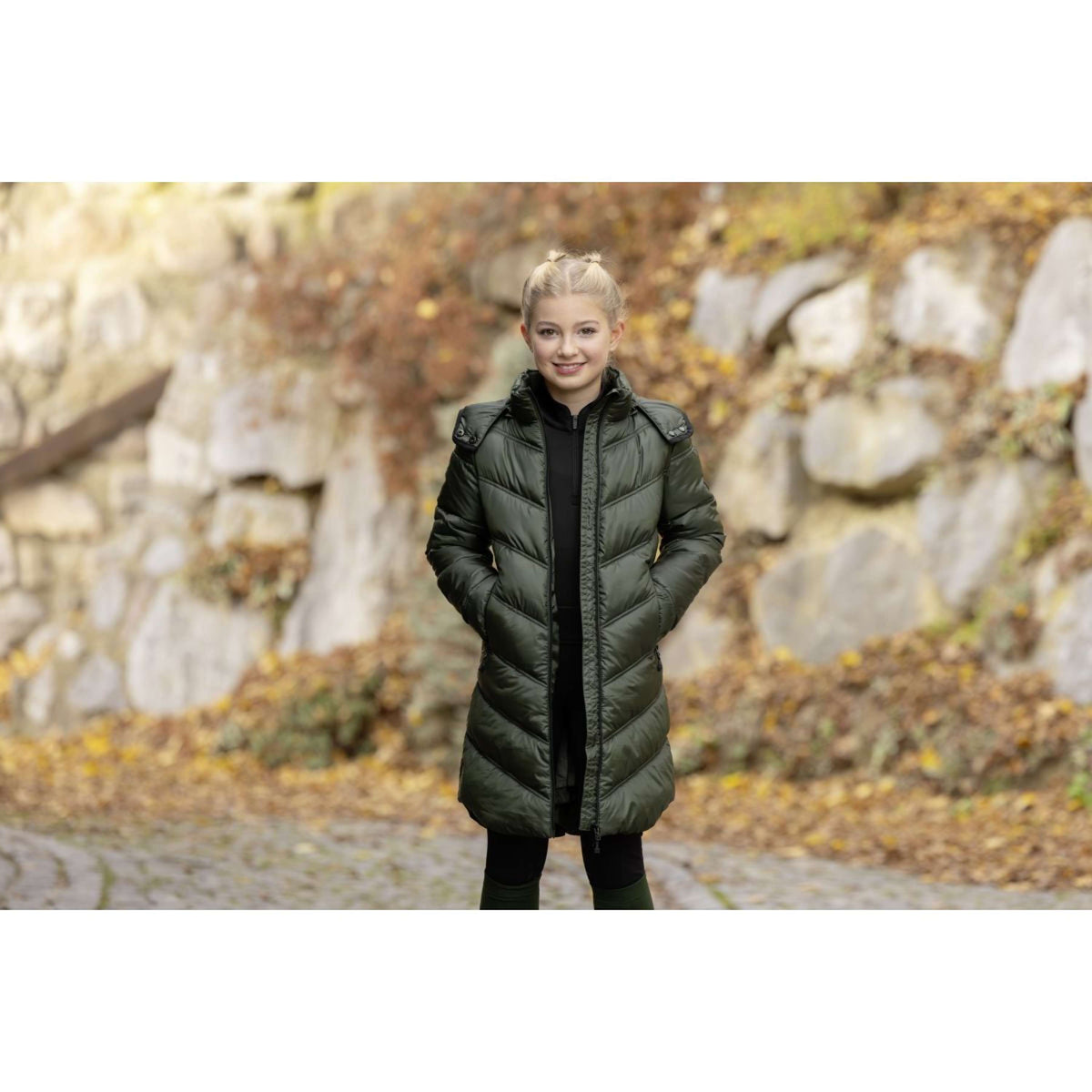 Covalliero Veste AW24 Padded Enfants Opal Green