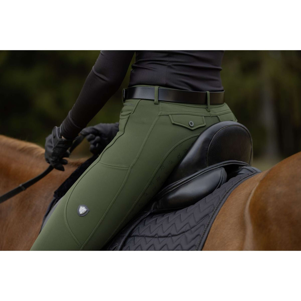 Covalliero Pantalon d'Équitation AW24 Grip Opal Green