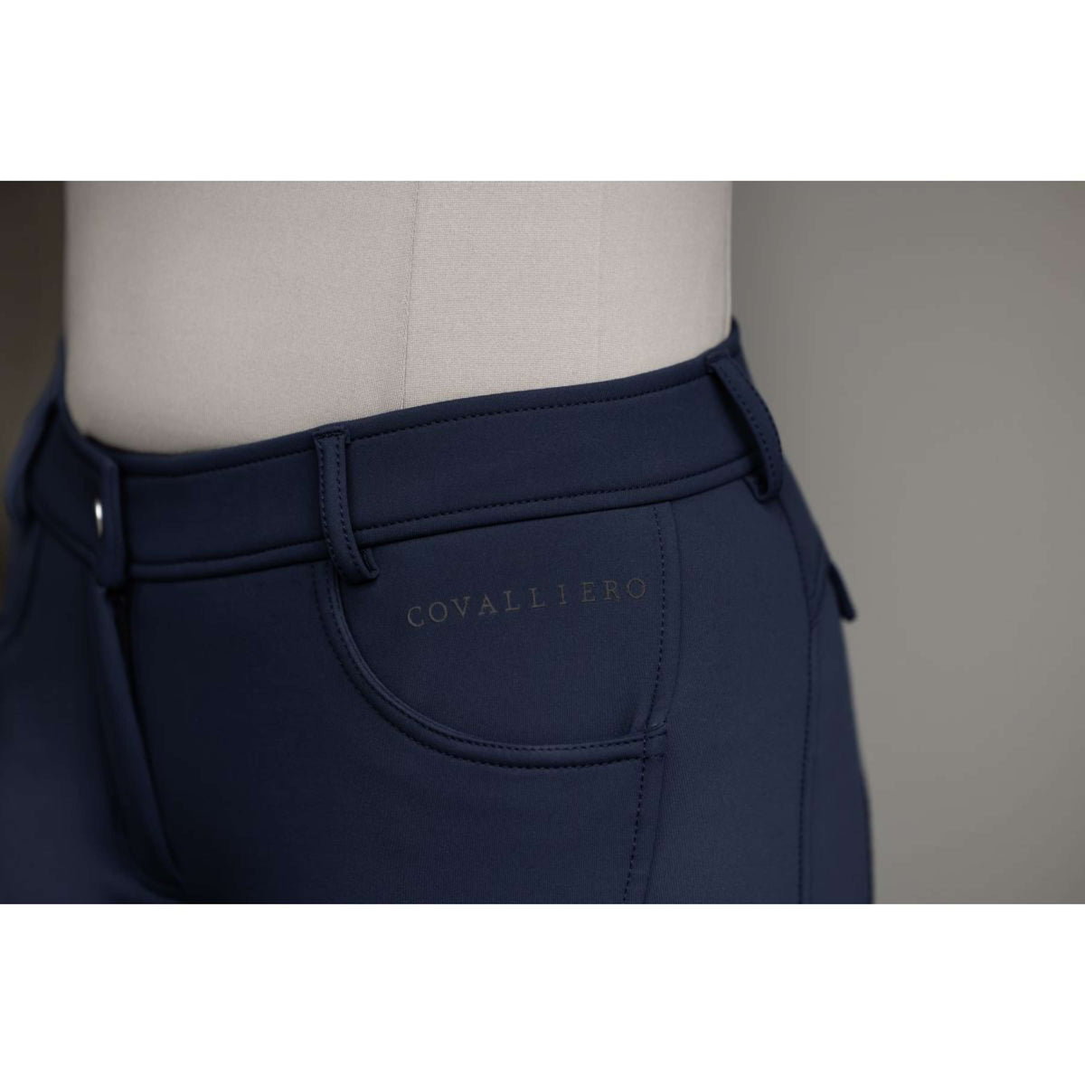 Covalliero Pantalon d'Équitation AW24 Full Grip Marin foncé