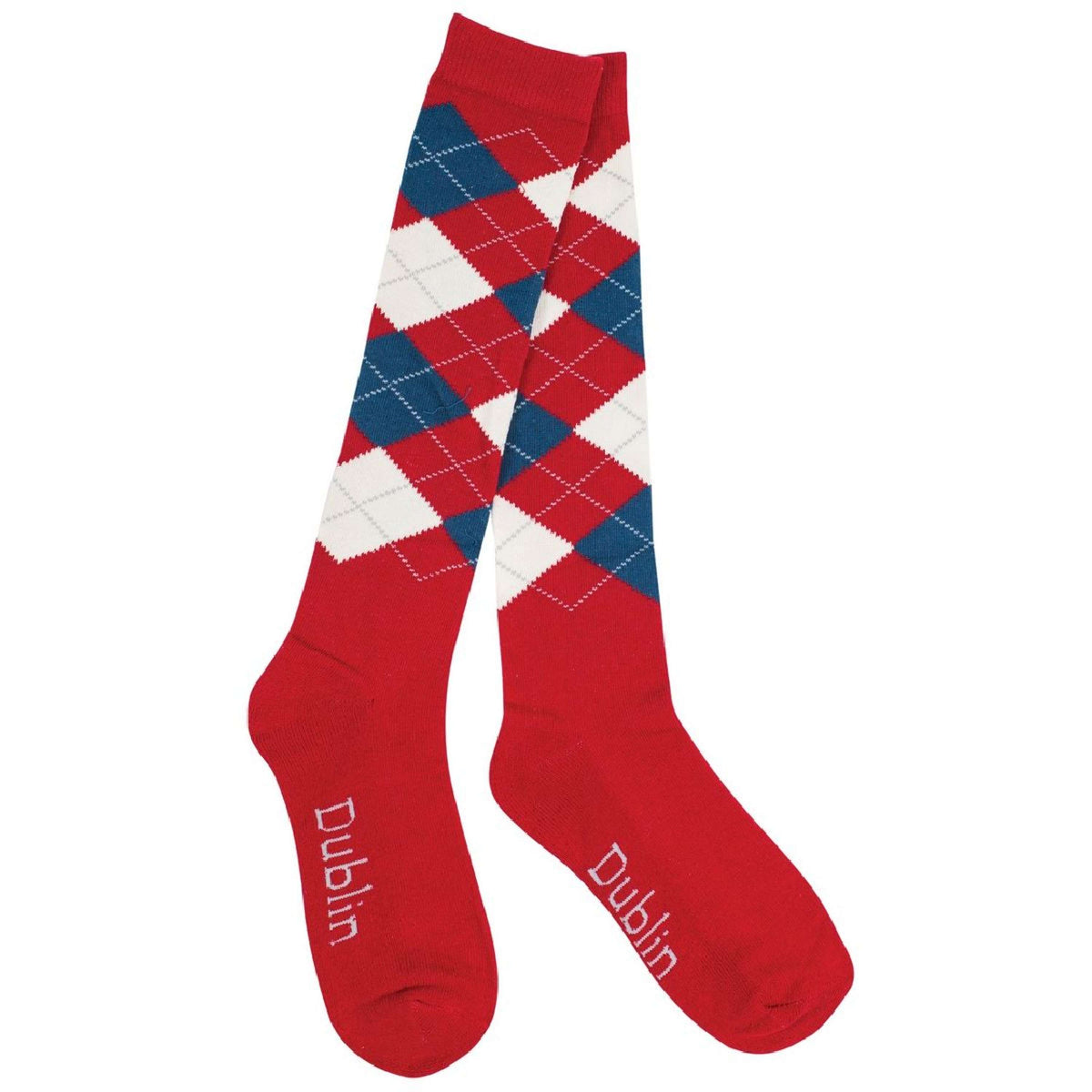 Dublin Chaussettes Argyle Rouge/Navy/Blanc