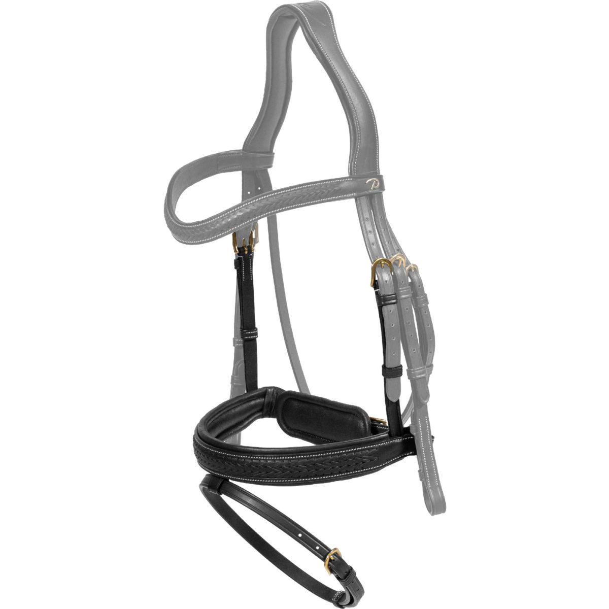 Dyon Muserolle Pull-Back Tressé Noir