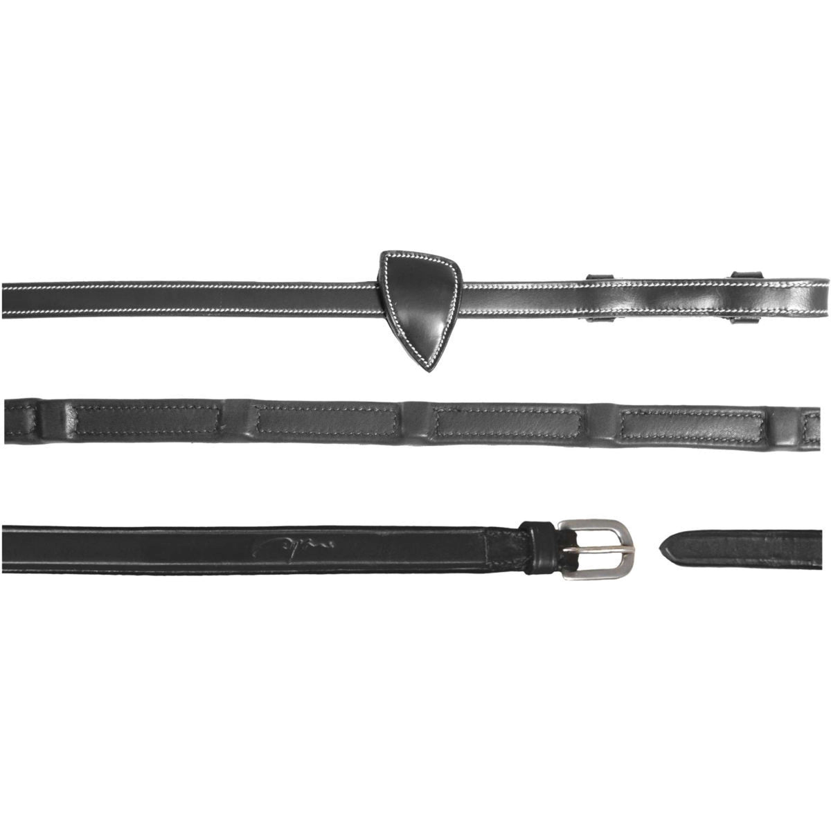 Dyon Rênes 1/2 8 Stops Soft Cuir Noir