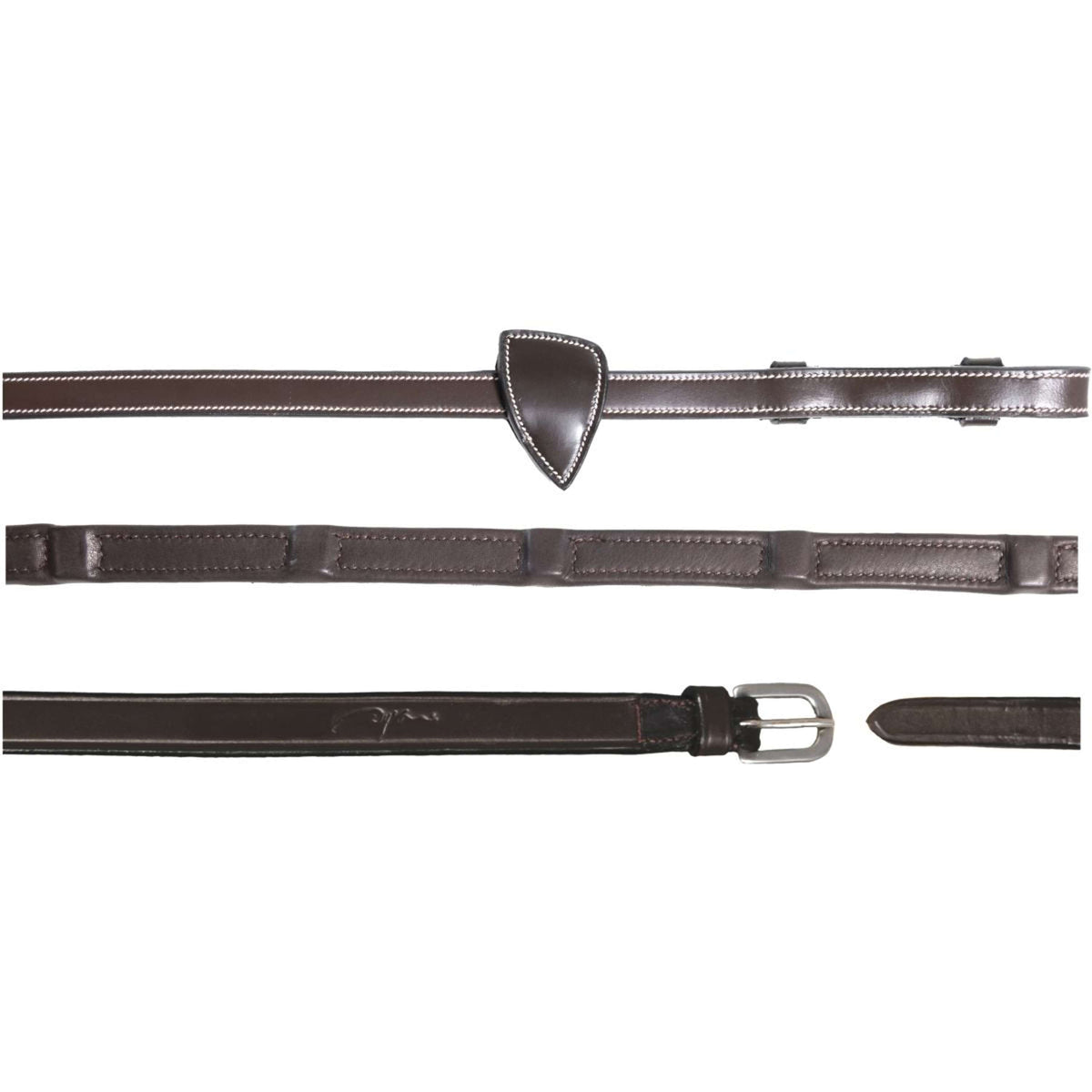 Dyon Rênes 1/2 8 Stops Soft Cuir Marron