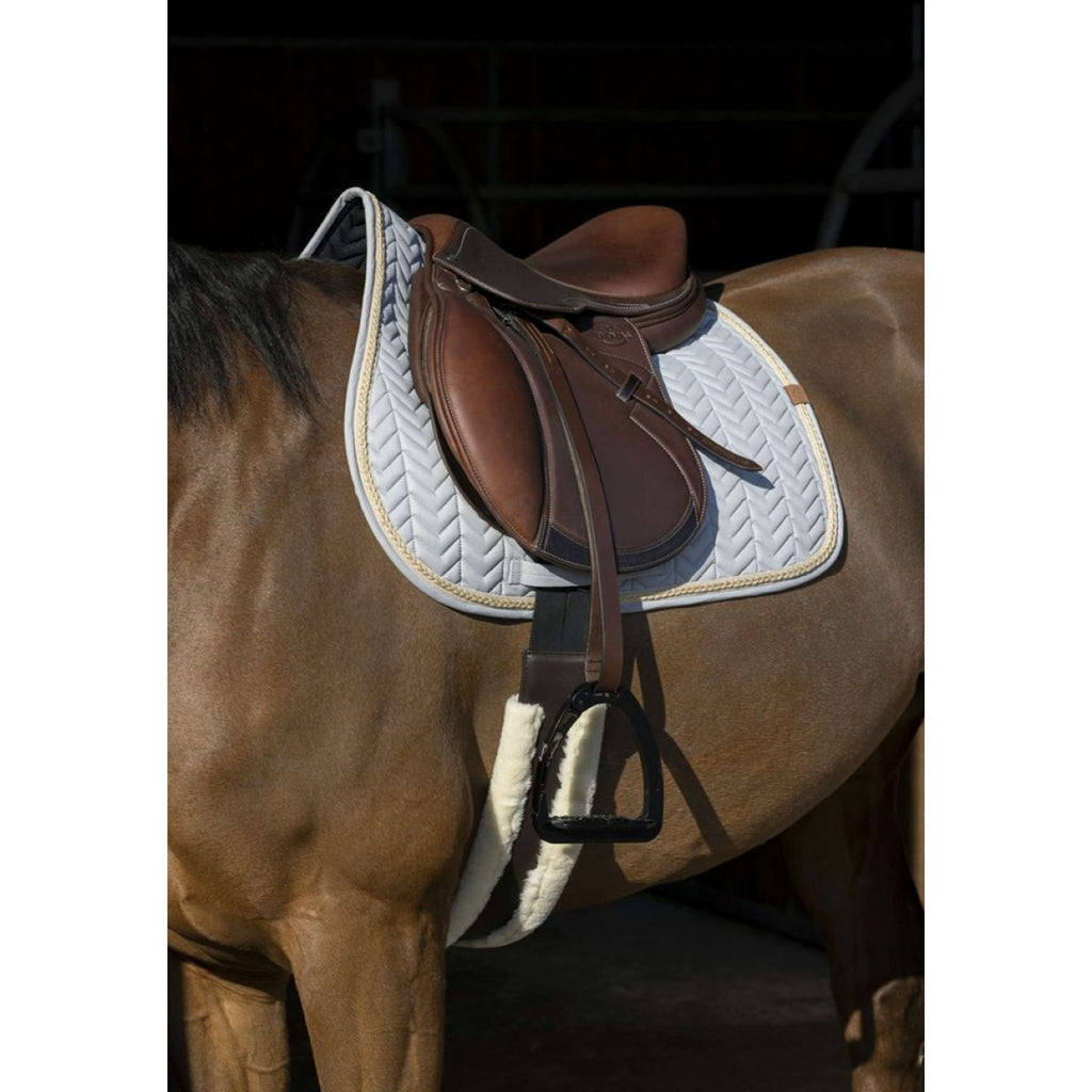 EQUITHÈME Tapis de Selle Softy Jumping Gris/Bleu