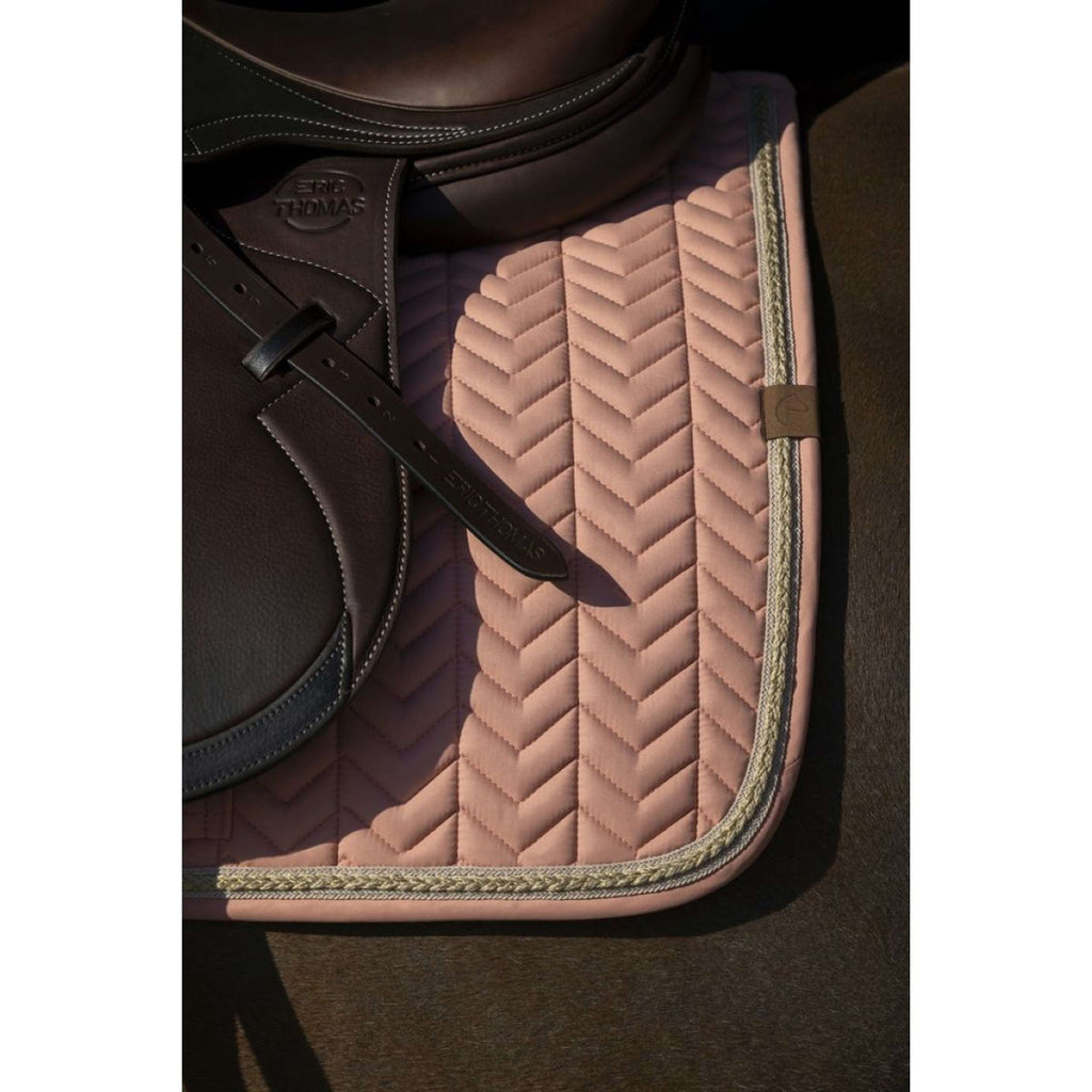 EQUITHÈME Tapis de Selle Softy Jumping Rose Saumon