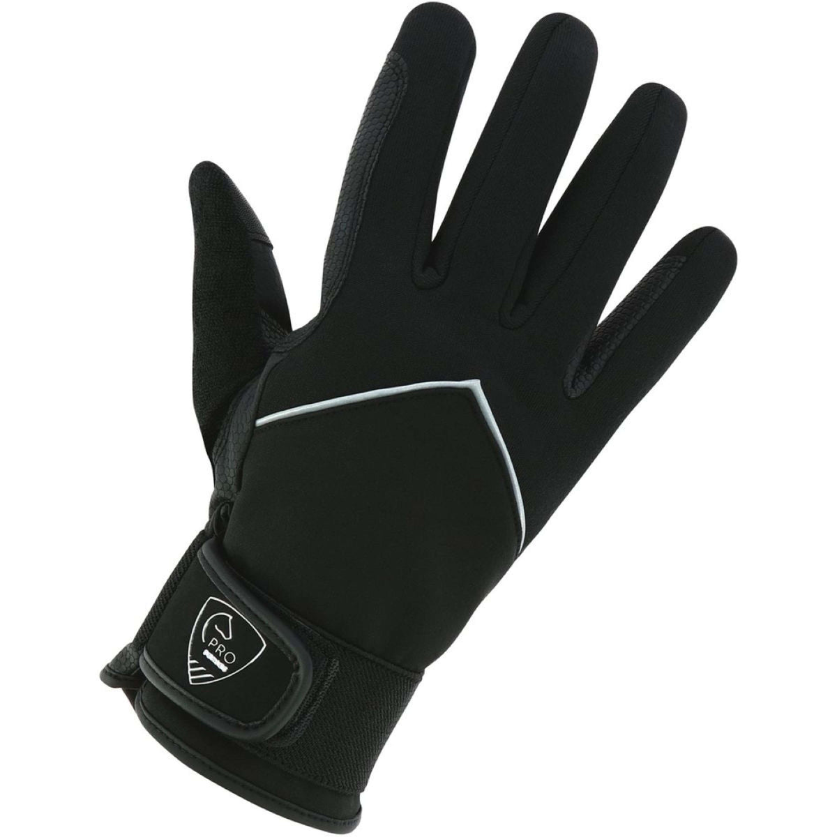 EQUITHÈME Gants d'Équitation Pro Series Vertical Hiver Noir