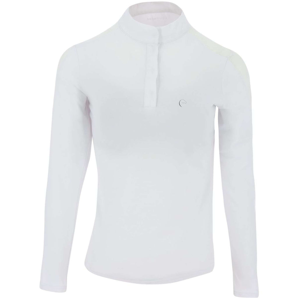 EQUITHÈME T-shirt de Concours Pekin Longues Manches Blanc