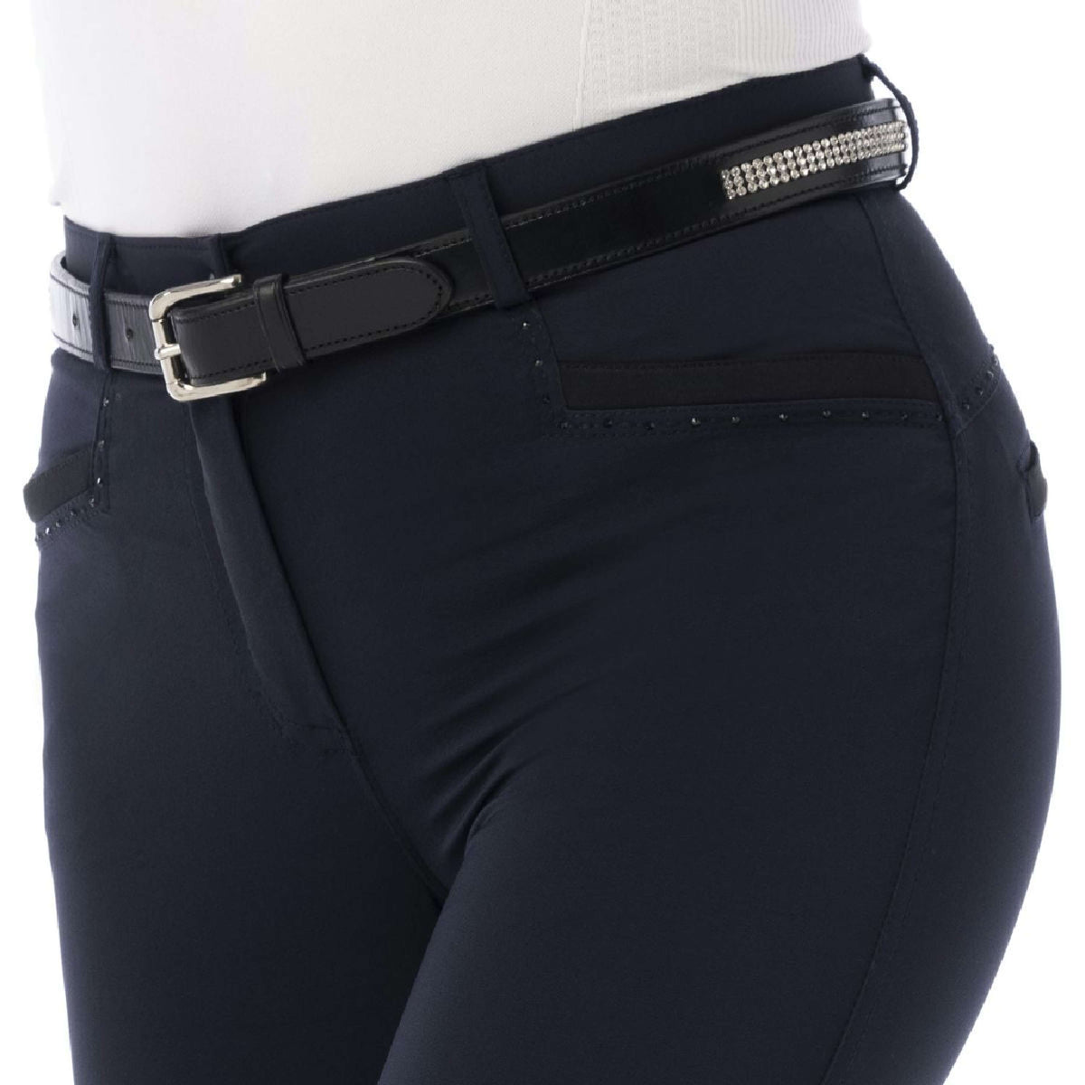 EQUITHÈME Pantalon d'Équitation Safir Enfants Marin/Noir