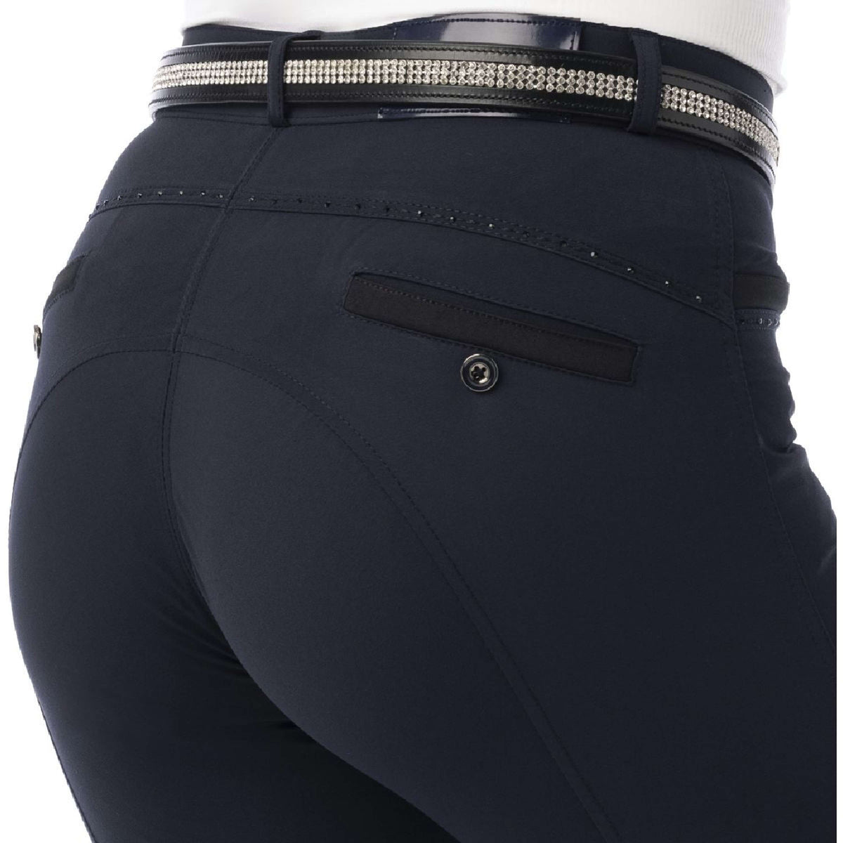 EQUITHÈME Pantalon d'Équitation Safir Enfants Marin/Noir