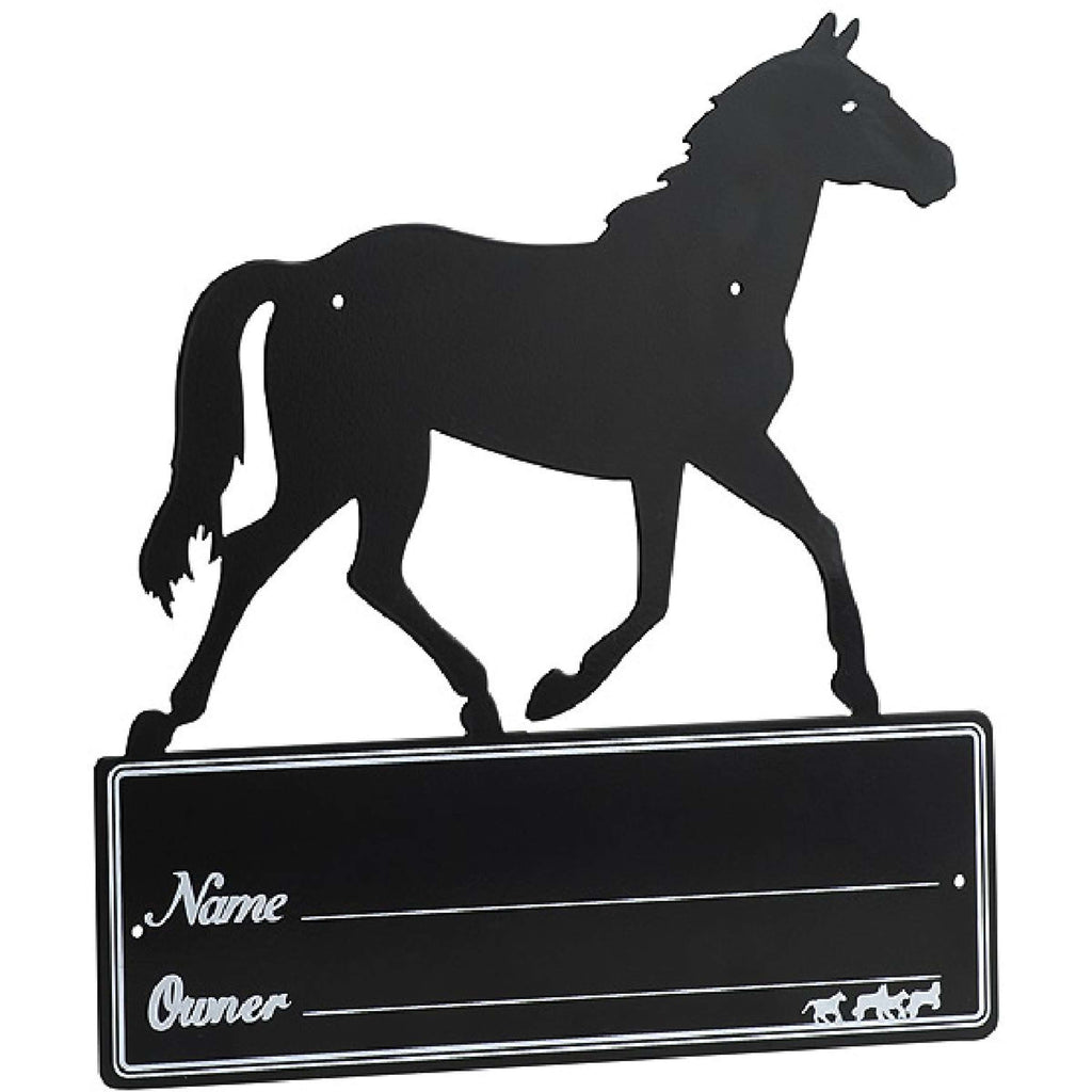 Hippotonic Plaque de Nom Cheval Noir