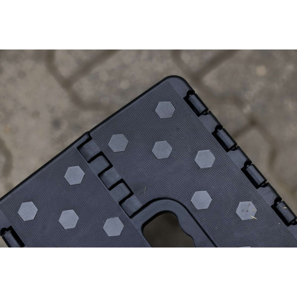 Hippotonic Tabouret/Marche-Pied Pliant Noir/Gris