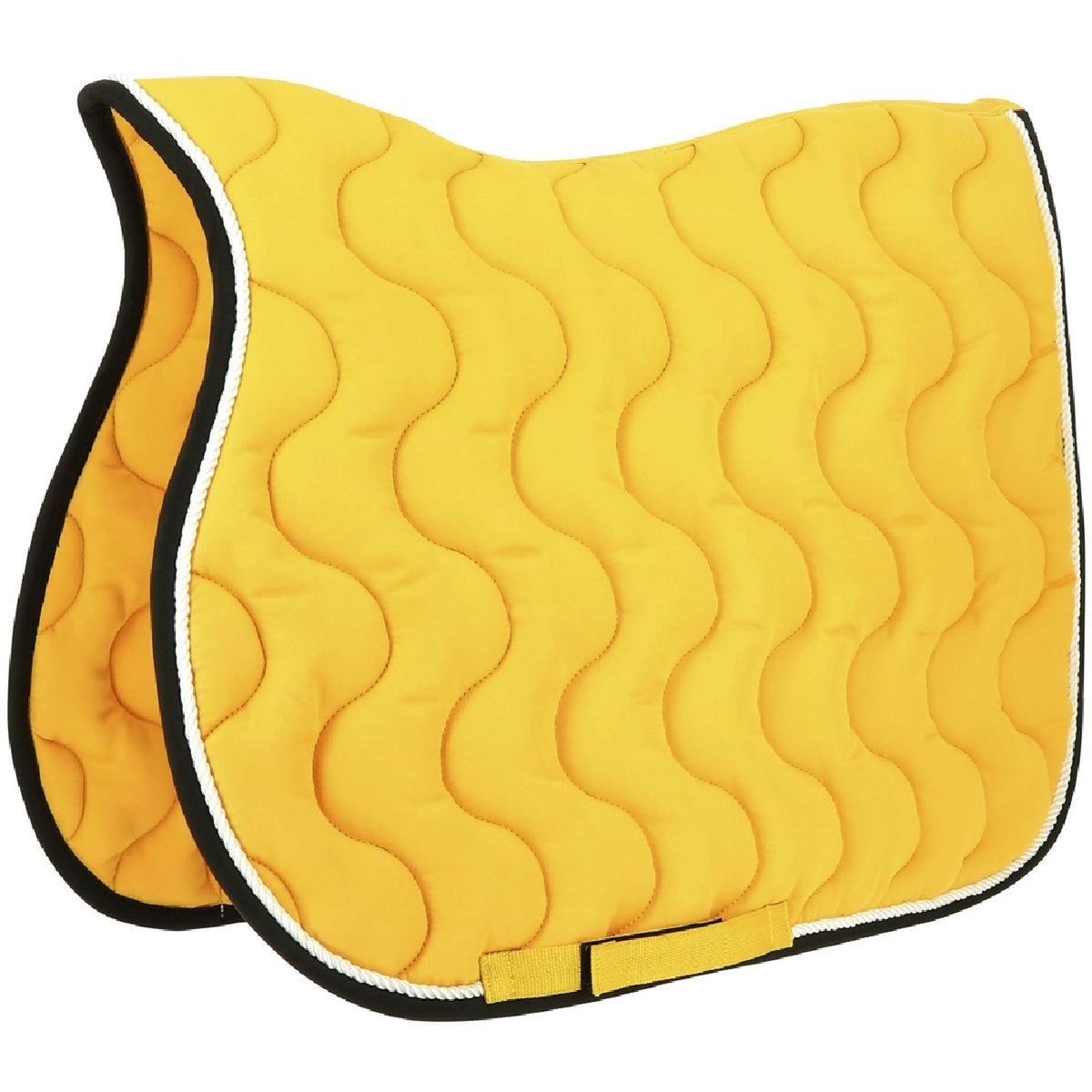 EQUITHÈME Tapis de Selle Polyfun Polyvalent Jaune/Noire